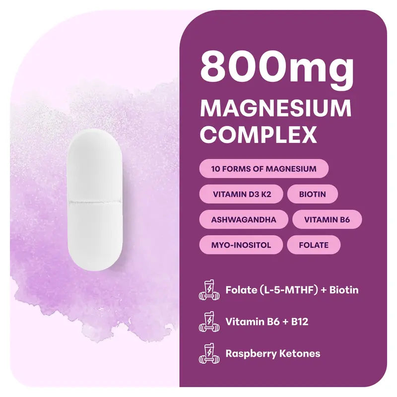 Premium 20-in-1 Magnesium Complex for Women’s Daily Balance, Energy & Deep Relaxation