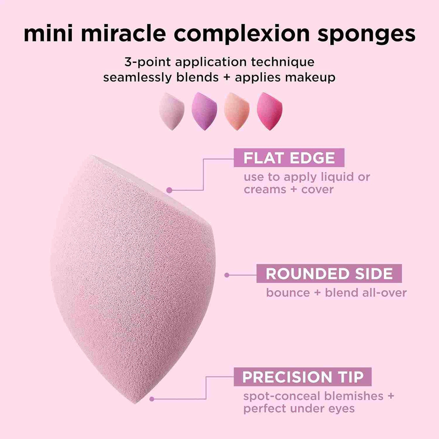 Flawless Precision Makeup Anywhere: Mini Miracle Complexion Sponges | 2 Pack per Set