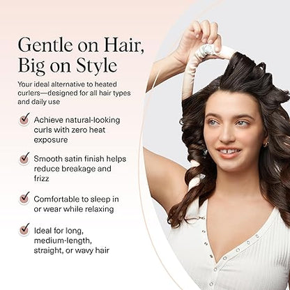 Effortless Heatless Satin Hair Curling Set for Heat-Free Salon Waves | 3 Pack per Set