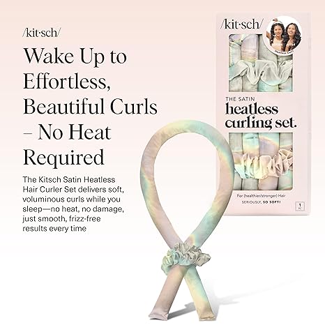 Effortless Heatless Satin Hair Curling Set for Heat-Free Salon Waves | 3 Pack per Set