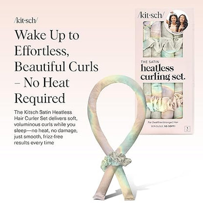 Effortless Heatless Satin Hair Curling Set for Heat-Free Salon Waves | 3 Pack per Set