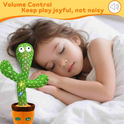 Interactive Dancing & Talking Cactus Toy with Glowing LED Lights