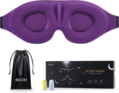 3D Contoured 100% Light Blocking Sleep Mask | 2 Pack per set