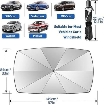99% UV Blocking Car Windshield Sun Shade Umbrella
